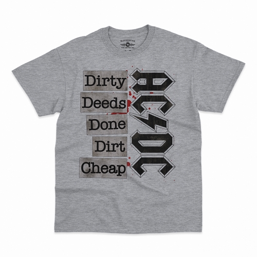 AC/DC Dirty Deeds T-Shirt - Classic Heavy Cotton - heatherathletic