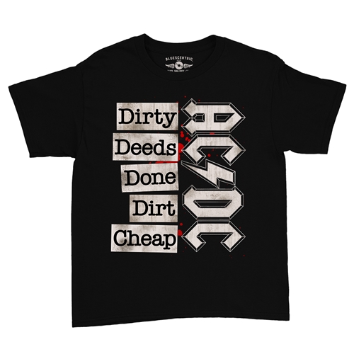 AC/DC Dirty Deeds Youth T-Shirt - Lightweight Vintage Children & Toddlers - youthblack