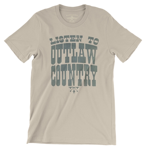 Listen to Outlaw Country T-Shirt - Lightweight Vintage Style - vintagecream