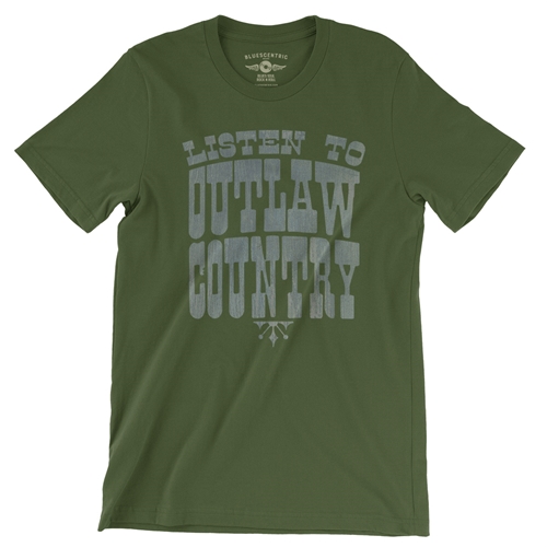 Listen to Outlaw Country T-Shirt - Lightweight Vintage Style - vintageolive