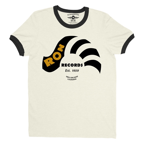 Ron Records New Orleans Ringer T-Shirt - ringernaturalblacktrim