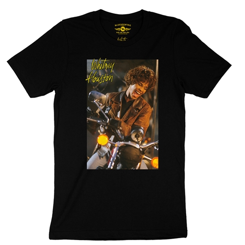 Whitney Houston Riding Gloves T-Shirt - Lightweight Vintage Style - vintageblack