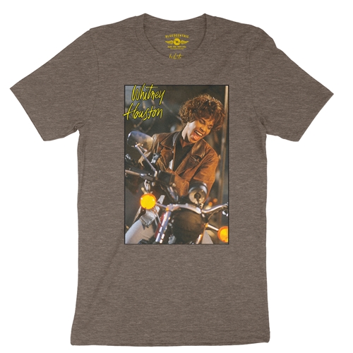 Whitney Houston Riding Gloves T-Shirt - Lightweight Vintage Style - vintageheatherbrown
