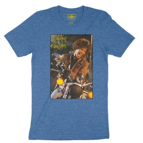 Whitney Houston Riding Gloves T-Shirt - Lightweight Vintage Style - vintageheatherroyalblue