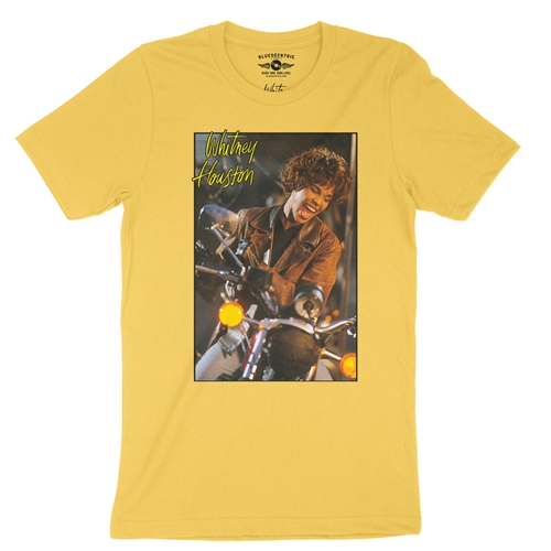 Whitney Houston Riding Gloves T-Shirt - Lightweight Vintage Style - vintagemaizeyellow