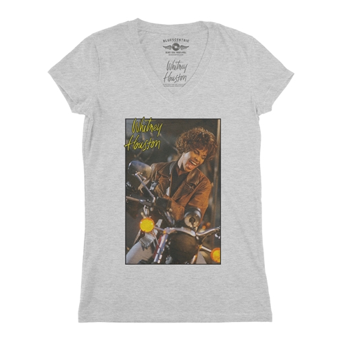 Whitney Houston Riding Gloves V-Neck T Shirt - Women