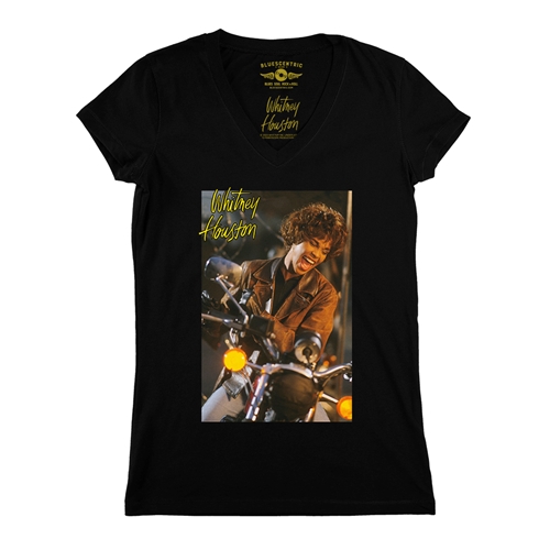 Whitney Houston Riding Gloves V-Neck T Shirt - Women