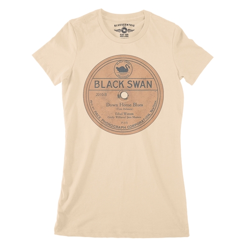 Black Swan Down Home Blues Vinyl Ladies T Shirt - Relaxed Fit - ladiessanddune