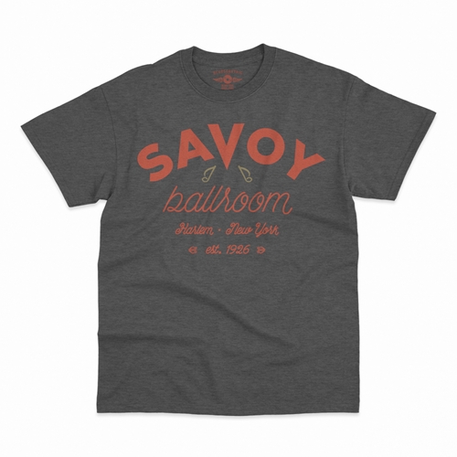Arched Savoy Ballroom T-Shirt - Classic Heavy Cotton - classicheathergrey