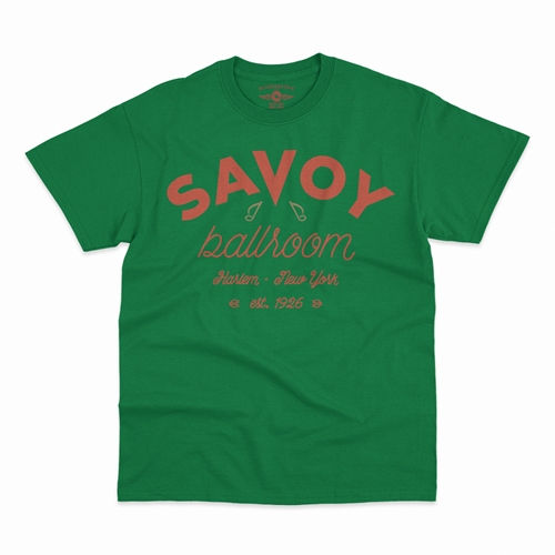 Arched Savoy Ballroom T-Shirt - Classic Heavy Cotton - classickellygreen