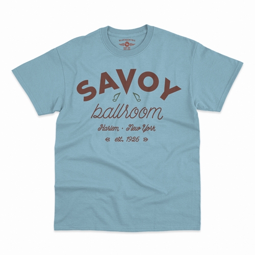 Arched Savoy Ballroom T-Shirt - Classic Heavy Cotton - classiclightblue