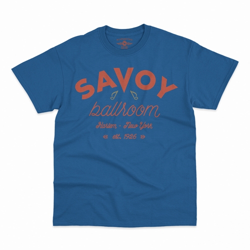 Arched Savoy Ballroom T-Shirt - Classic Heavy Cotton - classicroyalblue