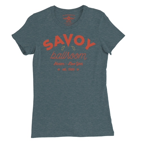 Arched Savoy Ballroom T-Shirt Ladies T Shirt - Relaxed Fit - ladiesheatherdeepteal
