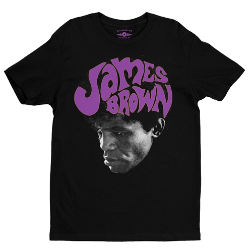 James Brown Head Shot T-Shirt - Lightweight Vintage Style - vintageblack