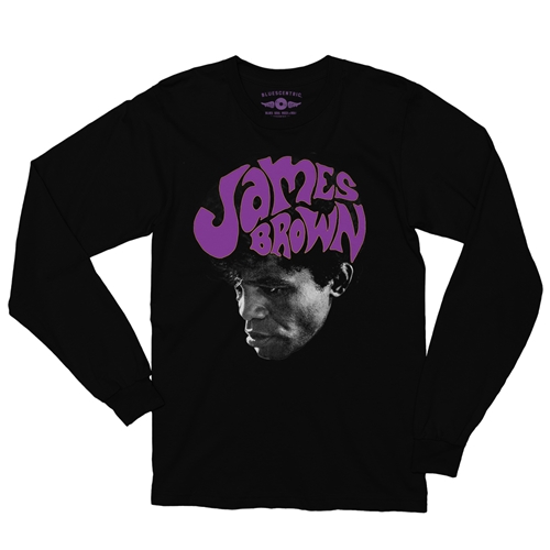 James Brown Head Shot Long Sleeve T-Shirt - longsleeveblack