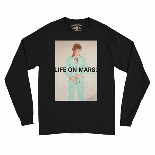 David Bowie Life on Mars? Long Sleeve T-Shirt - longsleeveblack