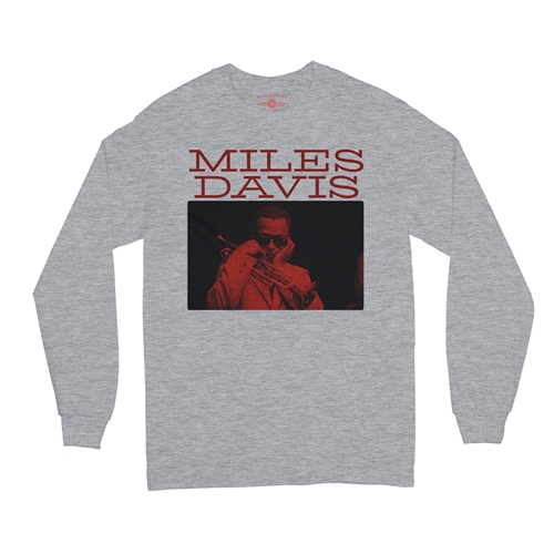 Graphic Miles Davis Long Sleeve T-Shirt - longsleeveathleticheather