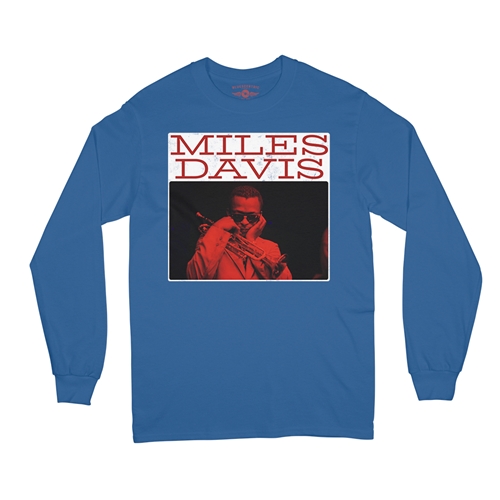 Graphic Miles Davis Long Sleeve T-Shirt - longsleeveblue
