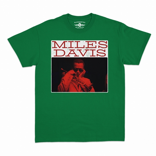 Graphic Miles Davis T-Shirt - Classic Heavy Cotton - classickellygreen