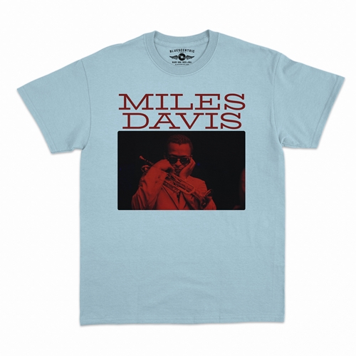 Graphic Miles Davis T-Shirt - Classic Heavy Cotton - classiclightblue