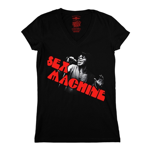 James Brown Sex Machine V-Neck T Shirt - Women