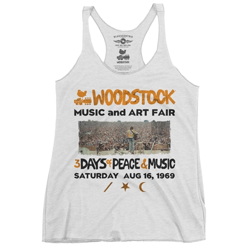 Woodstock Ticket & Symbol Shirt Racerback Tank - Women