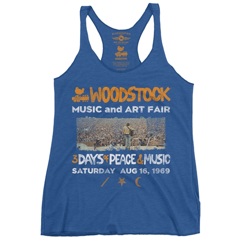 Woodstock Ticket & Symbol Shirt Racerback Tank - Women