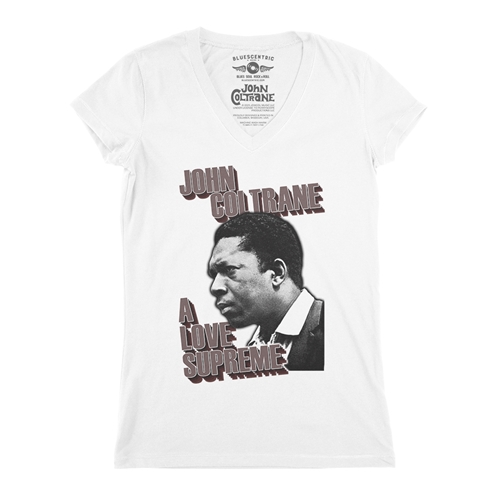 John Coltrane Love Supreme V-Neck T Shirt - Women