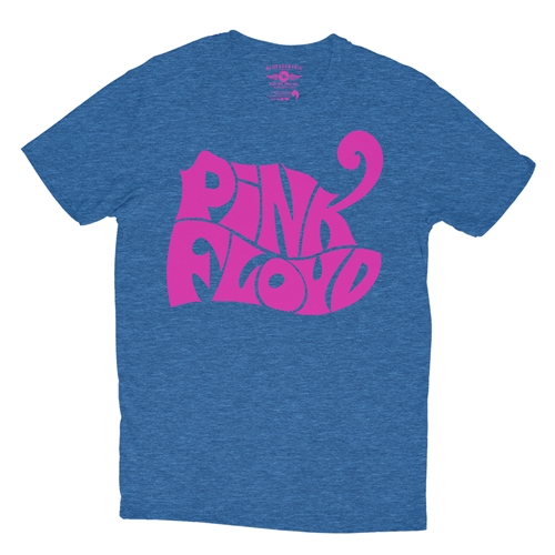Pink Floyd Logo T-Shirt - Lightweight Vintage Style - vintageheatherroyalblue