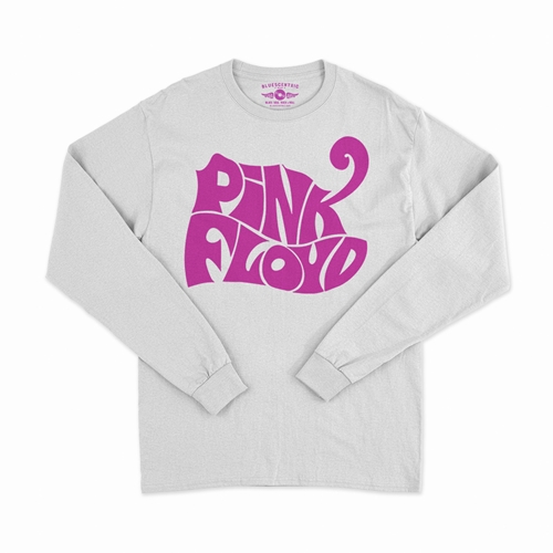 Pink Floyd Logo Long Sleeve T-Shirt - longsleevewhite
