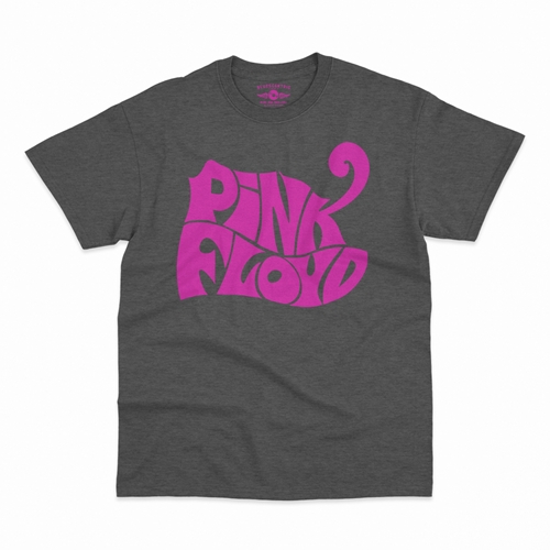 Pink Floyd Logo T-Shirt - Classic Heavy Cotton - classicheathergrey