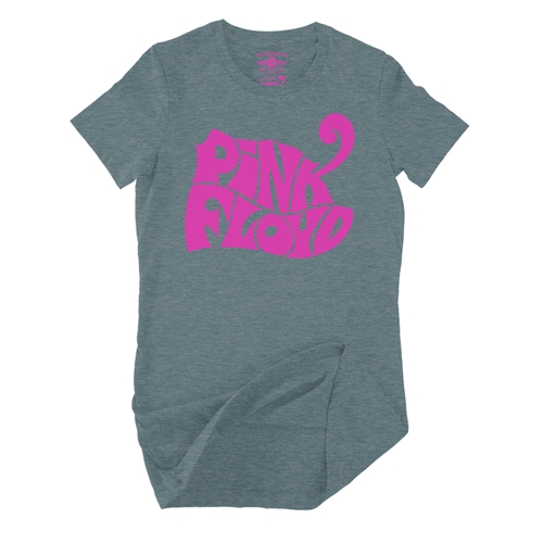 Pink Floyd Logo Ladies T Shirt - Relaxed Fit - ladiesheatherdeepteal
