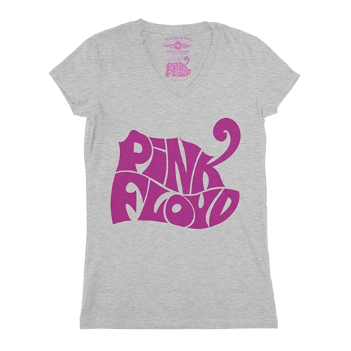 Pink Floyd Logo V-Neck T Shirt - Women