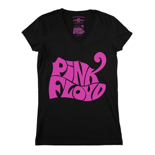 Pink Floyd Logo V-Neck T Shirt - Women