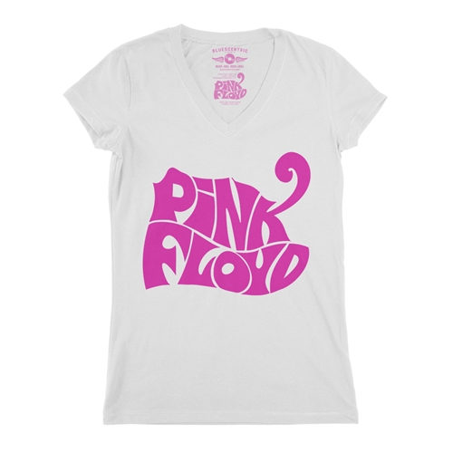 Pink Floyd Logo V-Neck T Shirt - Women