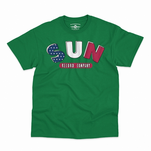 All American Sun Records Logo T-Shirt - Classic Heavy Cotton - classickellygreen