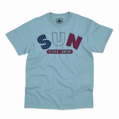 All American Sun Records Logo T-Shirt - Classic Heavy Cotton - classiclightblue