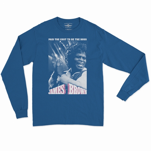 James Brown THE BOSS Long Sleeve T-Shirt - longsleeveblue
