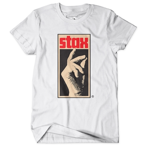 CLOSEOUT Stax Snapping Fingers T-Shirt - Classic Heavy Cotton - white