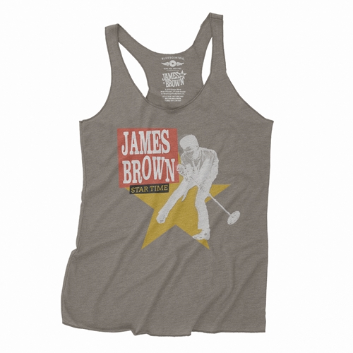 James Brown Star Time Racerback Tank - tankvenetiangrey