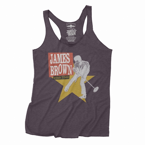 James Brown Star Time Racerback Tank - tankvintagepurple