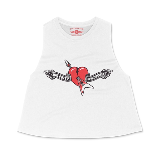 Tom Petty Hard Lines Logo Racerback Crop Top - Women