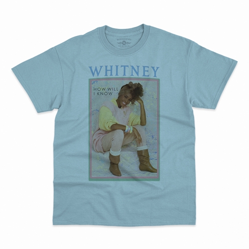 Whitney Houston How Will I Know T-Shirt - Classic Heavy Cotton - classiclightblue
