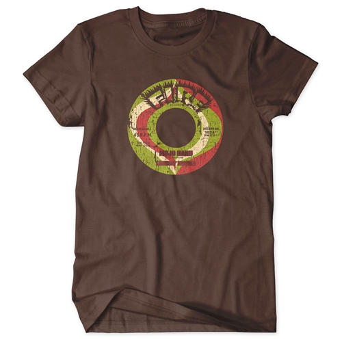 Small Batch Fire Records Mojo Hand T Shirt - Classic Heavy Cotton - classicchocolate