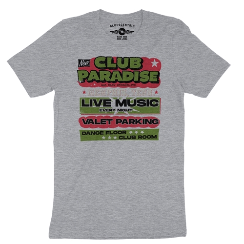 Green Club Paradise Memphis T-Shirt - Lightweight Vintage Style - vintageathleticheather