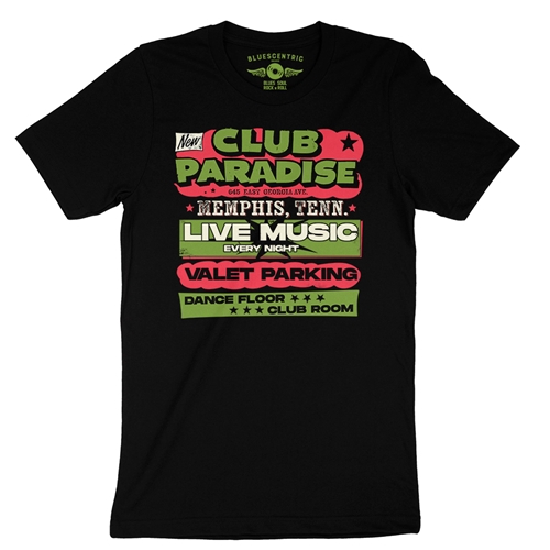 Green Club Paradise Memphis T-Shirt - Lightweight Vintage Style - vintageblack