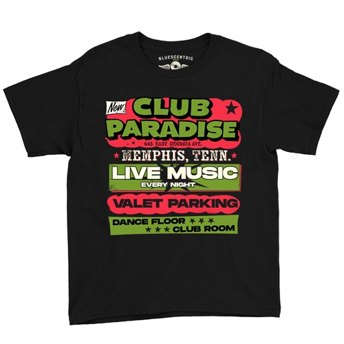 Green Club Paradise Memphis Youth T-Shirt - Lightweight Vintage Children & Toddlers - youthblack