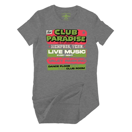 Green Club Paradise Memphis Ladies T Shirt - Relaxed Fit - ladiesdeepheather
