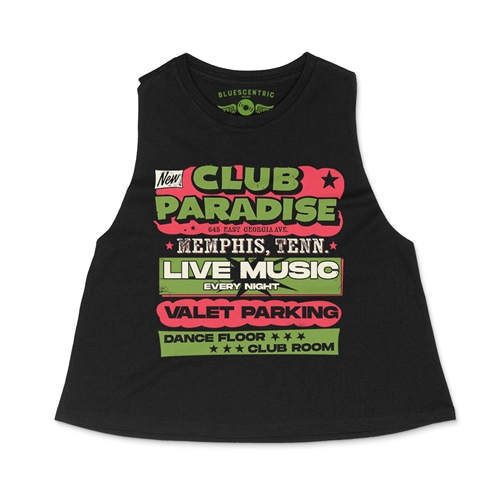 Green Club Paradise Memphis Racerback Crop Top - Women