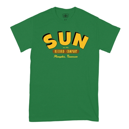 Sun Record Company Memphis T-Shirt - Classic Heavy Cotton - classickellygreen
